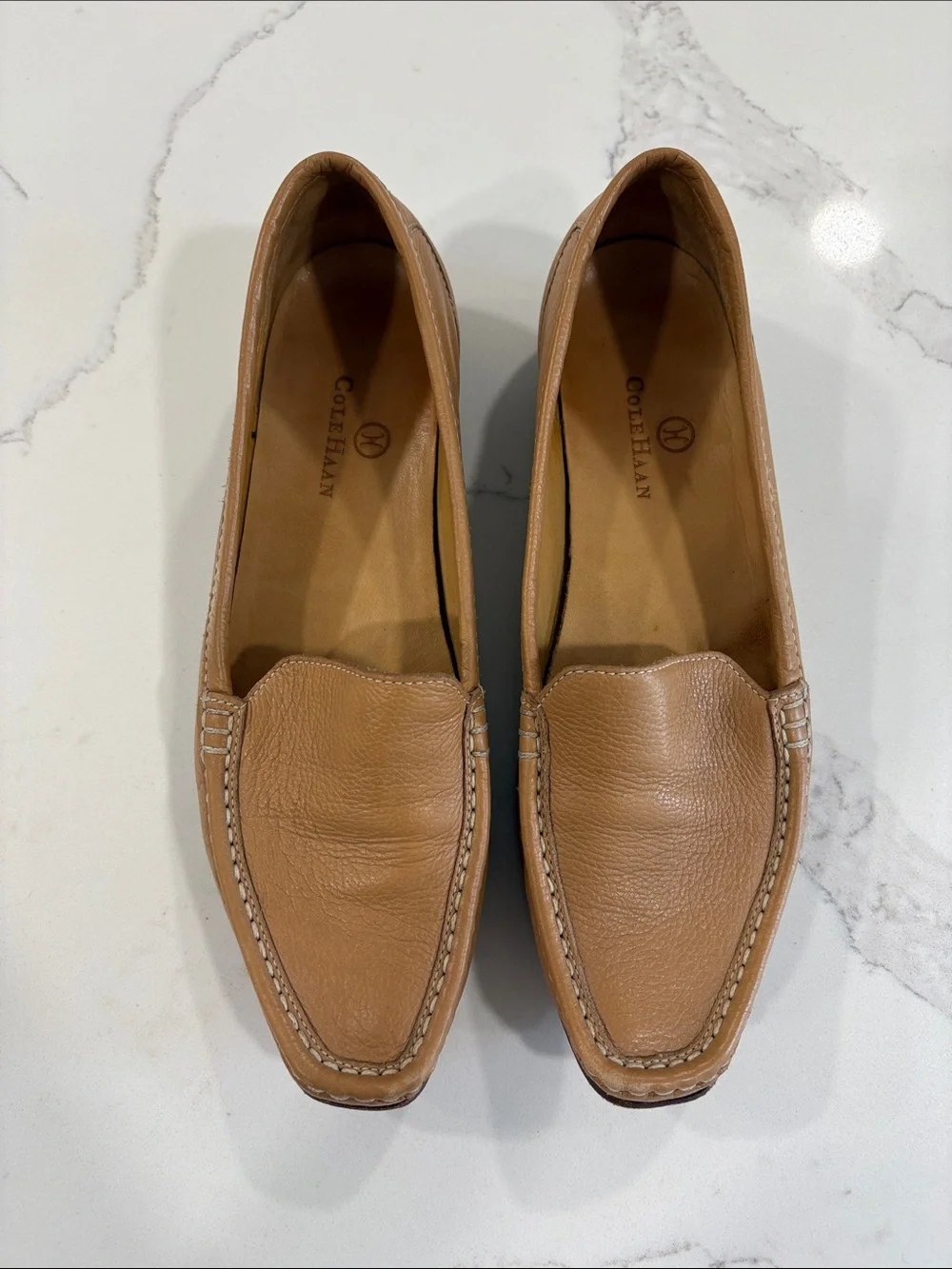 Cole Haan Tan Leather Moccasin Loafers Flats Size 7
